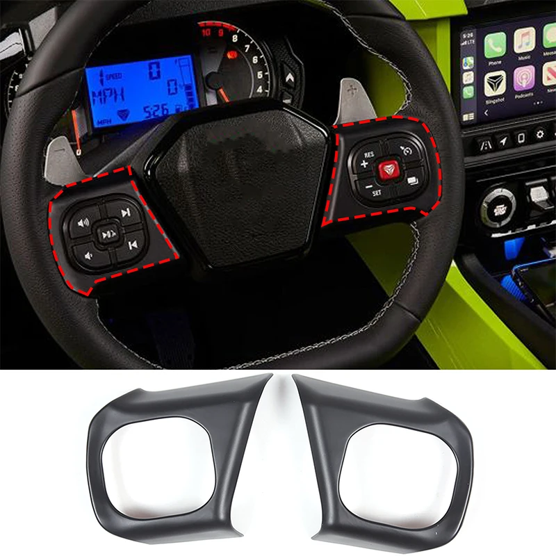 For 2020-2023 Polaris Slingshot ABS Matte Black Car Steering Wheel Button Frame Sticker Car Interior Accessories 2Pcs
For 2020-2023 Polaris Slingshot ABS Matte Black Car Steering Wheel Button Frame Sticker Car Interior Accessories 2Pcs