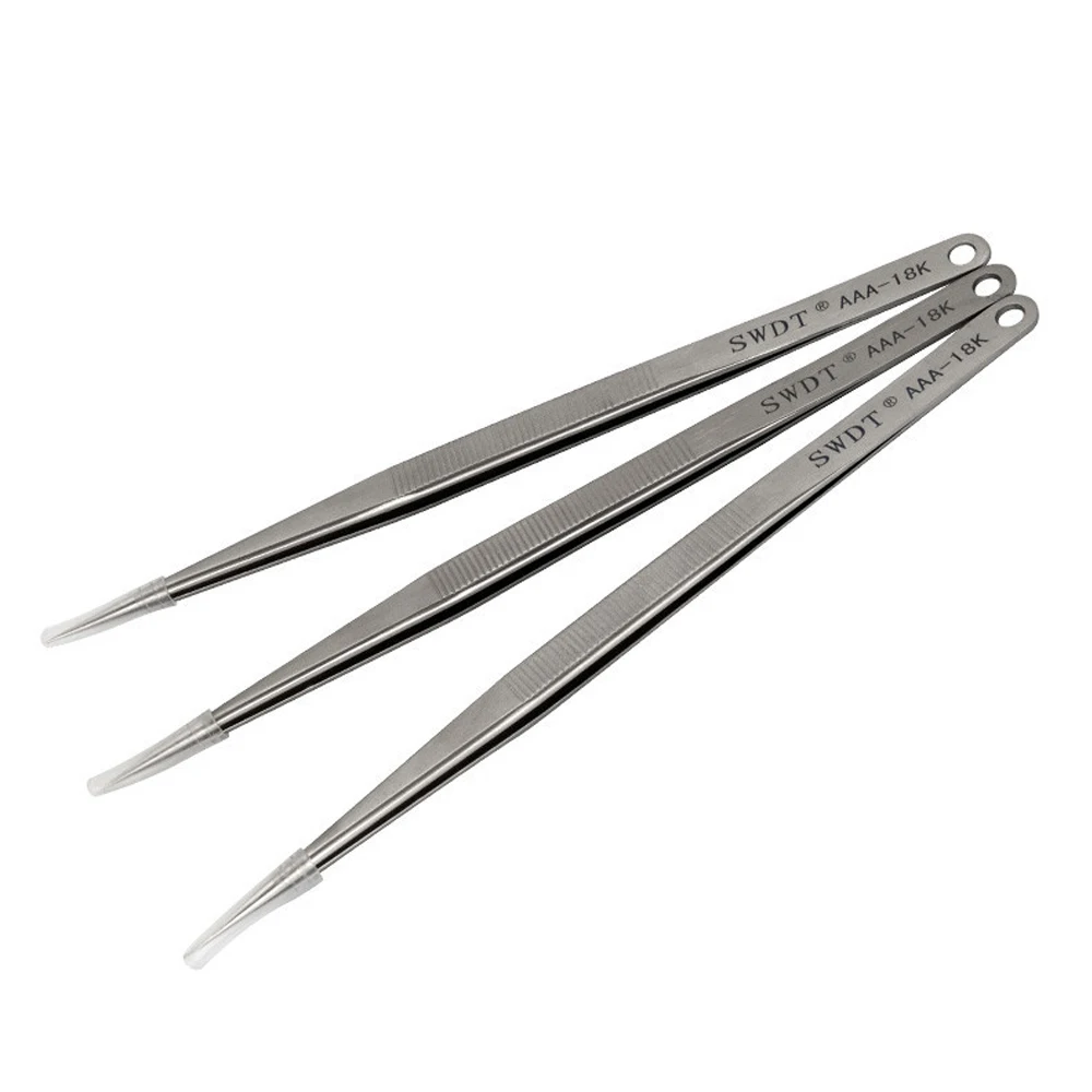 

Anti-Static Stainless Steel Tweezers Precision Electronic Pointed Straight Tweezer For Phone Repair Tools 18CM AAA-18K