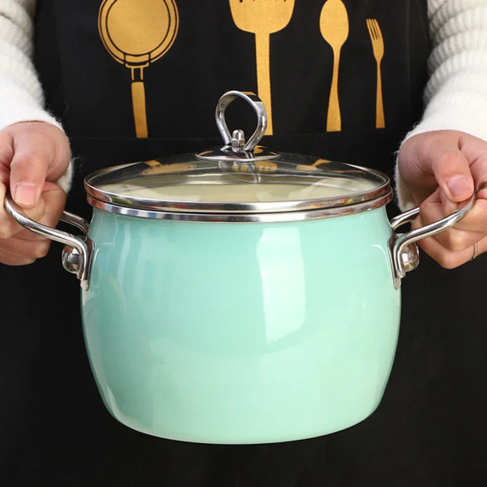 18CM Caliber Porcelain Enameled Soup Pot 3.2L Enameled Saucepan For Gas Induction Stewpan Multifunction Cooking Pot Kitchenware
18CM Caliber Porcelain Enameled Soup Pot 3.2L Enameled Saucepan For Gas Induction Stewpan Multifunction Cooking Pot Kitchenware