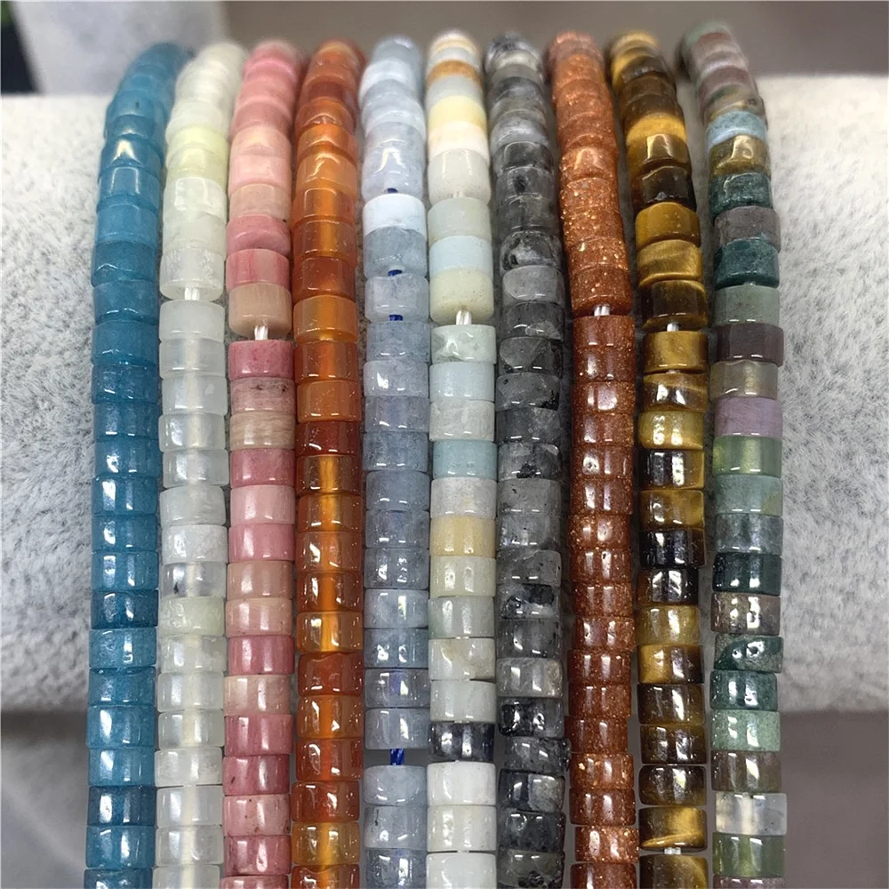 

110PCS Natural Stone 2x4mm Amazon Jade Agate Abacus Beads for Women DIY Necklace Bracelet Fine Jewelry Making Earrings Jasper