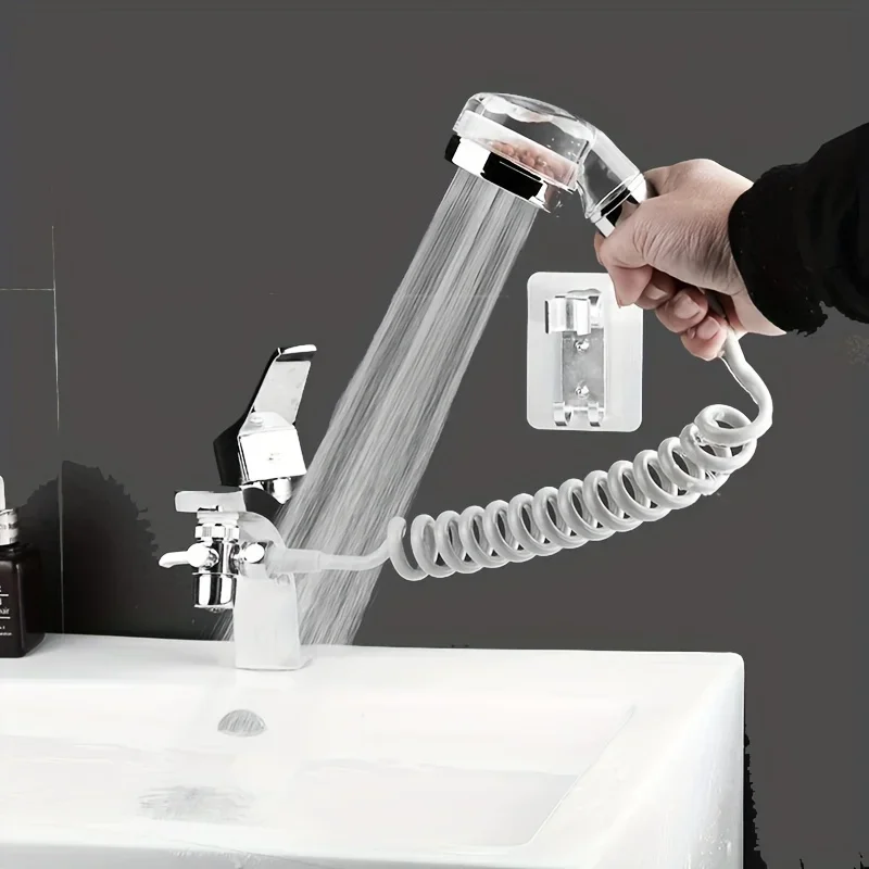1.5m Bathroom Basin Faucet Extender External Shower Head Tap Water Divider Bidet Sprayer for Hair Washing Toilet Cleaning
1.5m Bathroom Basin Faucet Extender External Shower Head Tap Water Divider Bidet Sprayer for Hair Washing Toilet Cleaning