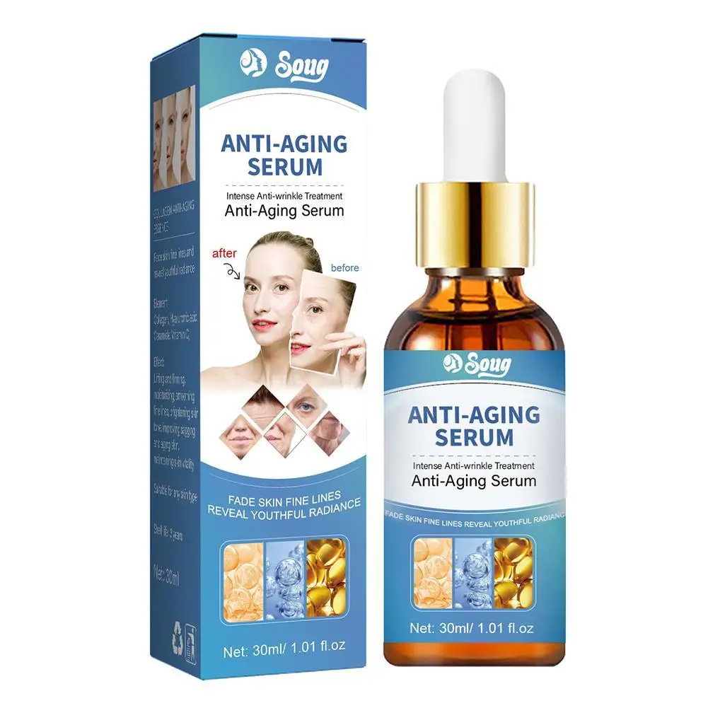 30ml Collagen Boost Anti Age Serum Removal Wrinkle Lifting Firming Fade Fine Lines Brighten Smooth Moisturizing Essence
30ml Collagen Boost Anti Age Serum Removal Wrinkle Lifting Firming Fade Fine Lines Brighten Smooth Moisturizing Essence