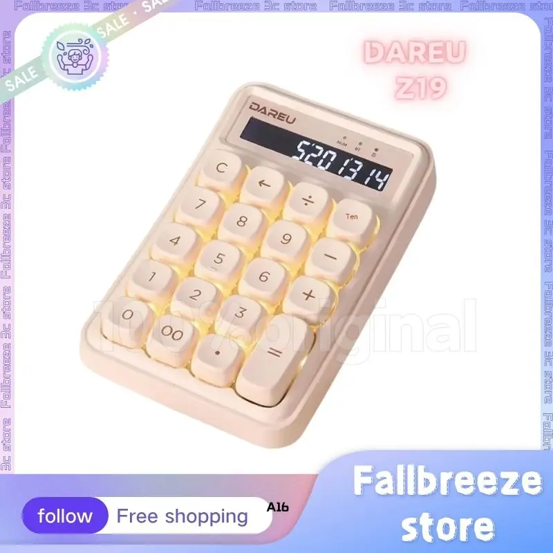Dareu Z19 Mini Number Keypad Wired Bluetooth Wireless Calculators 2 Mode 19keys Mechanical Keypad 2 In 1 Portable Accessory Gif
Dareu Z19 Mini Number Keypad Wired Bluetooth Wireless Calculators 2 Mode 19keys Mechanical Keypad 2 In 1 Portable Accessory Gif