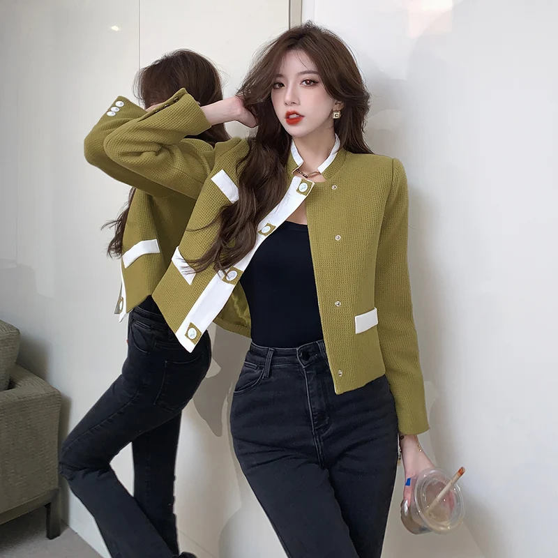 New Fashion Casual Coat Ladies Elegant Fall Winter Single-Breasted Stand Collar Leisure Short Office Jacket Female Outwear
New Fashion Casual Coat Ladies Elegant Fall Winter Single-Breasted Stand Collar Leisure Short Office Jacket Female Outwear