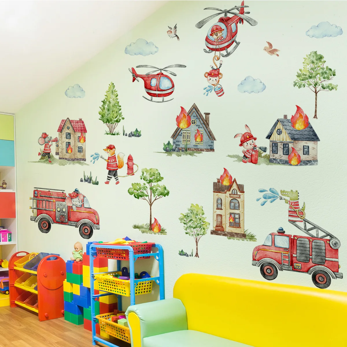 Fire Truck Wall Stickers Firefighter Transportation Vehicles Fireman Decals Boys Bedroom Baby Nursery Children's Room Decor Art
Fire Truck Wall Stickers Firefighter Transportation Vehicles Fireman Decals Boys Bedroom Baby Nursery Children's Room Decor Art