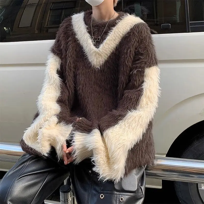 High Street Color Collision Splicing Sweater False Two-piece Pullover Autumn and Winter American Streetwear New Loose Knitwear
High Street Color Collision Splicing Sweater False Two-piece Pullover Autumn and Winter American Streetwear New Loose Knitwear
