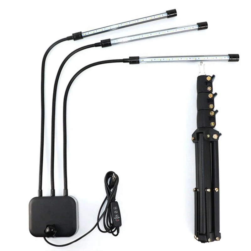 Grow Light With Stand,Tri-Head 60W Floor Plant Lights For Indoor Plants,Tripod Stand Adjustable 15-48 In,3/9/12H 3 Modes
Grow Light With Stand,Tri-Head 60W Floor Plant Lights For Indoor Plants,Tripod Stand Adjustable 15-48 In,3/9/12H 3 Modes