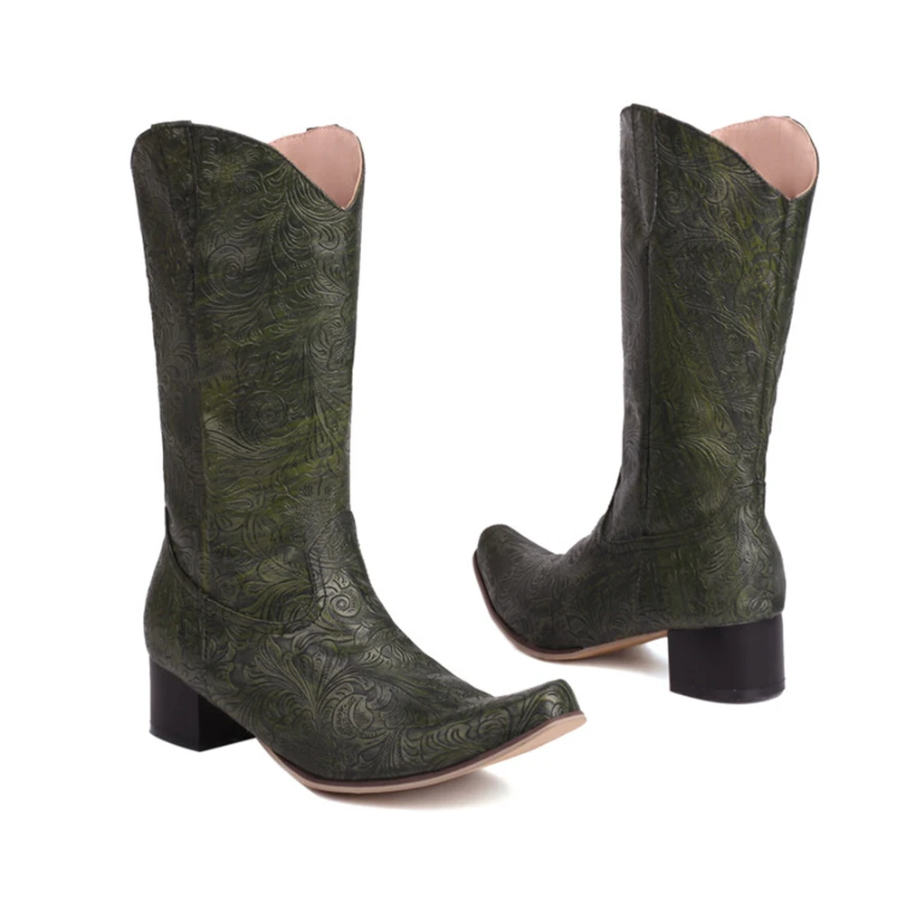 RIBETRINI Western Boots For Women Mid-calf Hollow-out High Square Heeled Slip-on Pointed Toed Cowgirls Winter Lady Booties
RIBETRINI Western Boots For Women Mid-calf Hollow-out High Square Heeled Slip-on Pointed Toed Cowgirls Winter Lady Booties