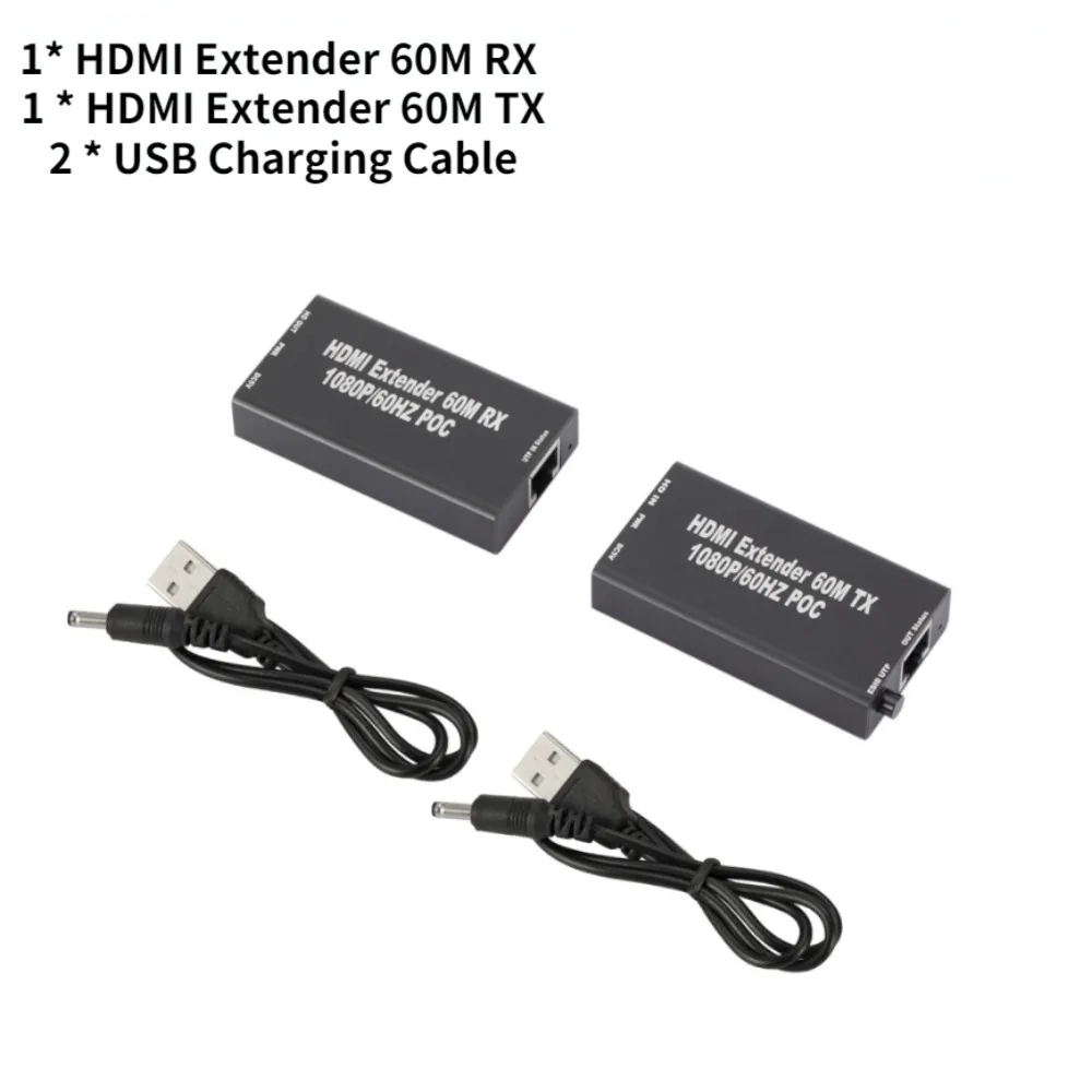 Rj45 To HDMI Mini 60m HDMI Extender Cable Receiver & Transmitter Signal Amplifier 60m HDMI Extender Network Cable Extension
Rj45 To HDMI Mini 60m HDMI Extender Cable Receiver & Transmitter Signal Amplifier 60m HDMI Extender Network Cable Extension