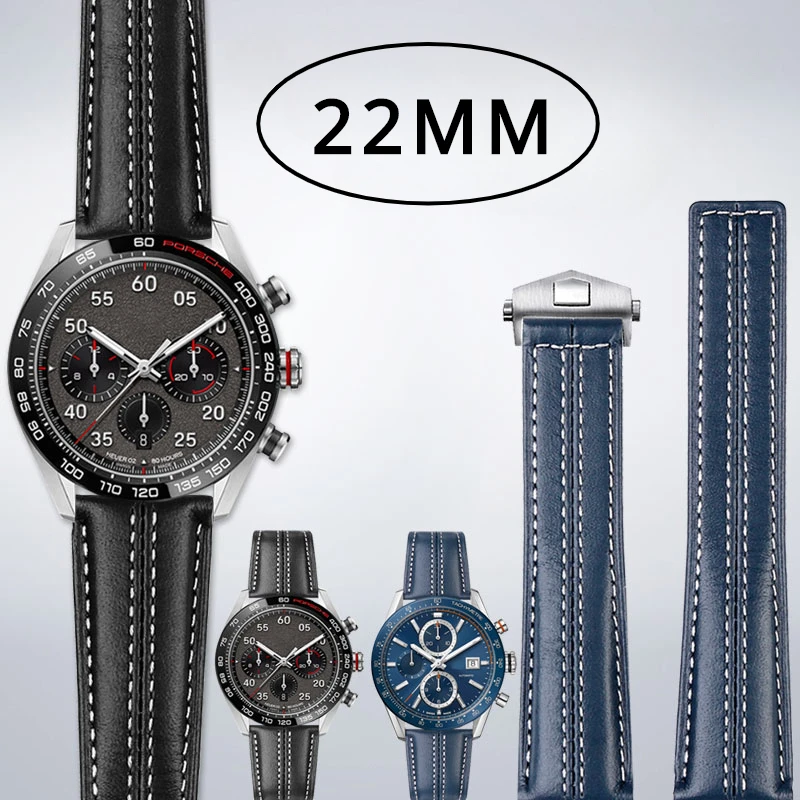 WatchBand Accessories for TAG HEUER Carrera Series 22MM Cowhide Strap Men's Silicone Strap Folding Buckle Waterproof Bracelet
WatchBand Accessories for TAG HEUER Carrera Series 22MM Cowhide Strap Men's Silicone Strap Folding Buckle Waterproof Bracelet