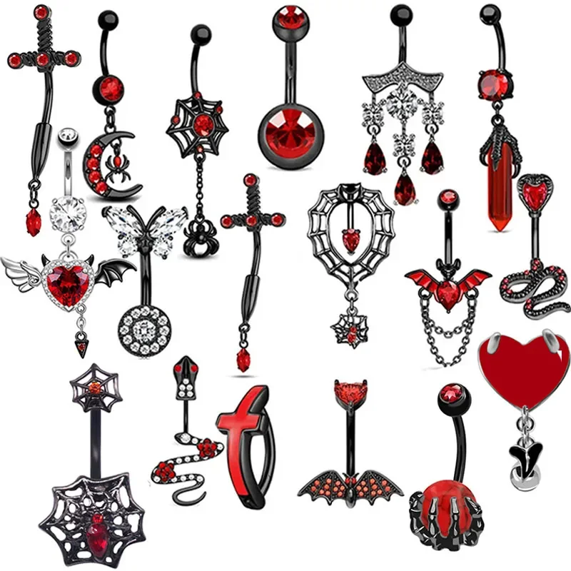 Personality Heart-shaped Navel Ring Bat Belly Piercing Hot Girl Dark Series Piercing Belly Button Ring European American Style
Personality Heart-shaped Navel Ring Bat Belly Piercing Hot Girl Dark Series Piercing Belly Button Ring European American Style