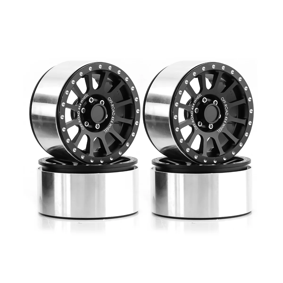 4Pcs 2.6 Inch Metal Beadlock Wheel Rim Hub for 1/8 1/10 RC Crawler Car TRAXXAS TRX4 Axial SCX10 Wraith RR10 Capra,Black 
4Pcs 2.6 Inch Metal Beadlock Wheel Rim Hub for 1/8 1/10 RC Crawler Car TRAXXAS TRX4 Axial SCX10 Wraith RR10 Capra,Black
