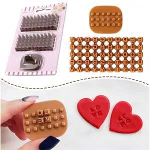 Alphabet Number Symbols Letter Stamps for Clay Impress Embosser Set Cookie  Press Stamps Print Name Ceramic Pottery Tools