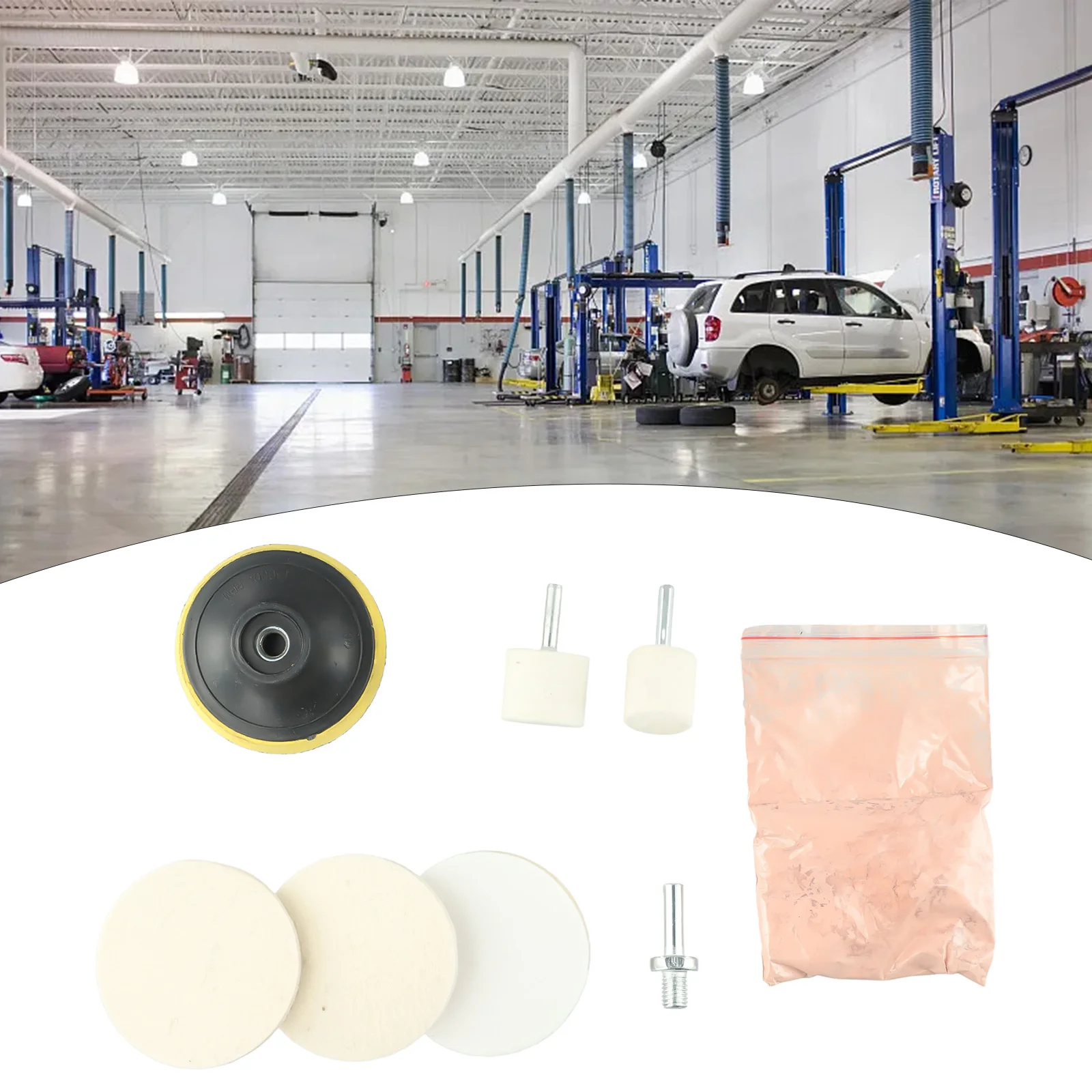 

8x Car Windshield Glass Scratch Remover Cerium Oxide Powder Glass Polishing Kit Car Wash Maintenance Polishing Disc