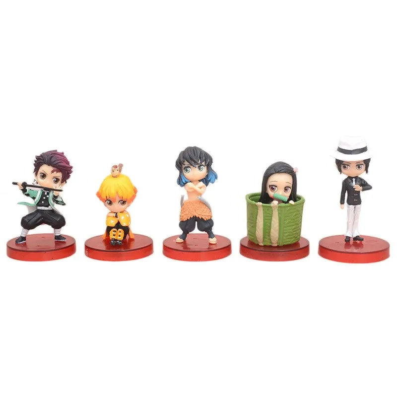 

5pcs/1set Anime Demon Slayer Figure Kawaii Kamado Nezuko Agatsuma Zenitsu New Static Collection 8CM PVC Toys Kids Gift Doll