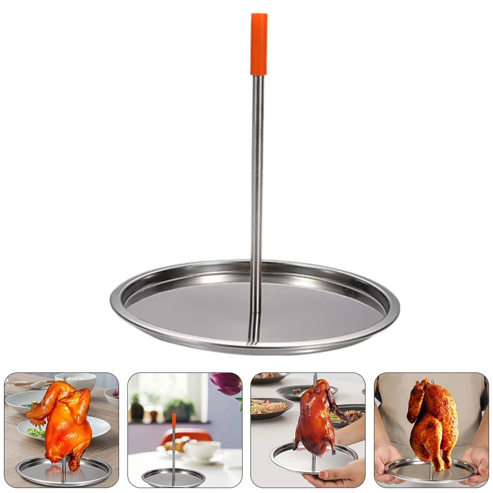 

Vertical Skewer Grill Stainless Steel Stand Pastor Skewer Chicken Roasting Rack for Large Meat Barbecue Grilling Picnic ( Cap