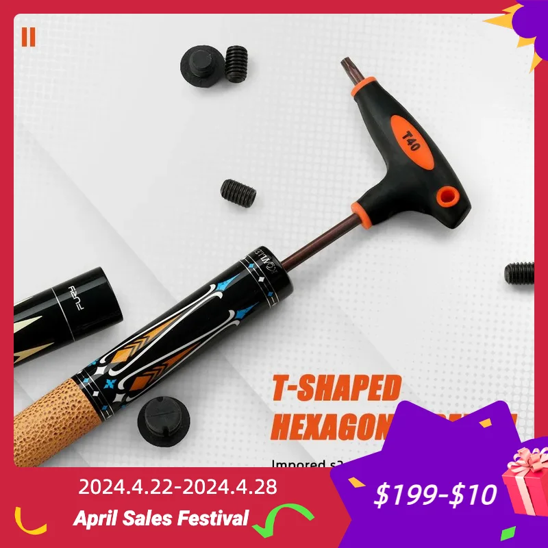 KONLLEN Billiards T-shaped Hexagon Wrench Socket S2 Alloy Steel Weight Bolt Assembly Tools For FURY Pool Cue Billiard Accessory
KONLLEN Billiards T-shaped Hexagon Wrench Socket S2 Alloy Steel Weight Bolt Assembly Tools For FURY Pool Cue Billiard Accessory
