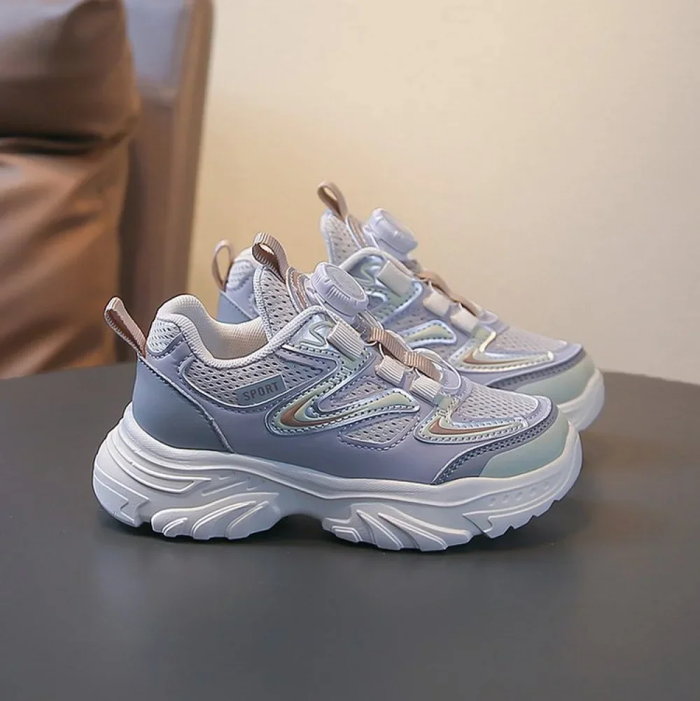 أحذية رياضية من الجلد الصناعي للأطفال موديل 2026، أحذية جري عصرية للمراهقين والأطفال، شبكية وقابلة للتنفس للأولاد والبنات أحذية رياضية من الجلد الصناعي للأطفال موديل 2026، أحذية جري عصرية للمراهقين والأطفال، شبكية وقابلة للتنفس للأولاد والبنات