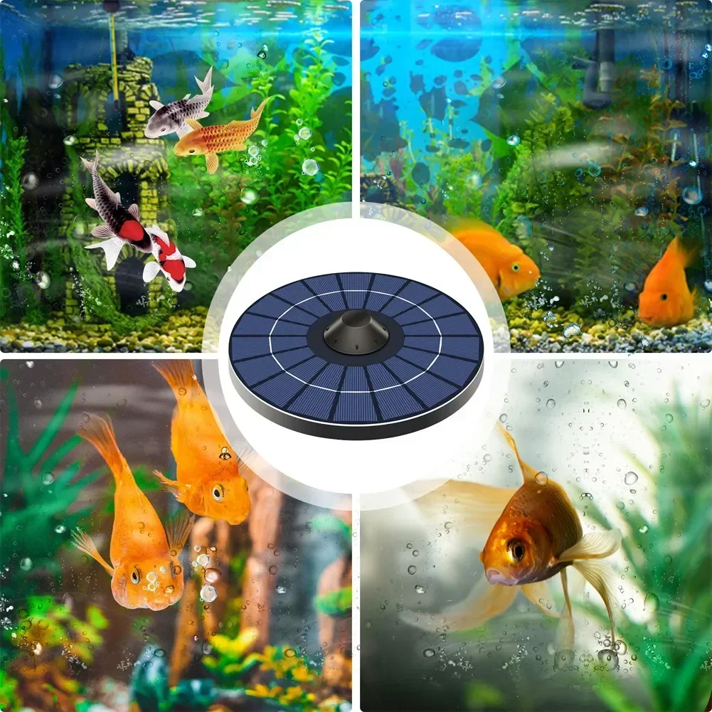 

Aquarium Water Solar Round Tank For Fish Fishing 0.8l/min Air Aerator Pond Oxygen Silent Stable Aeration Pump Oxygenation Pumps