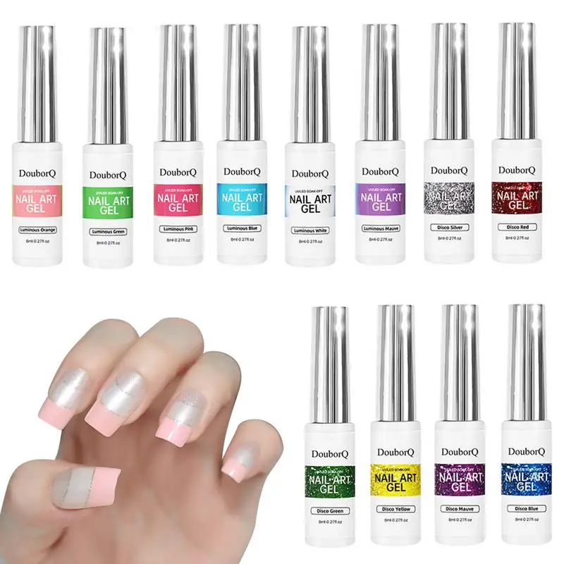 Набор гель-лаков для дизайна ногтей, 12 цветов, Гель-лак для ногтей, набор гель-лайнеров, светящийся гель-лайнер, Гель-лак для ногтей, ручка, гель-лайнер для ногтей
Набор гель-лаков для дизайна ногтей, 12 цветов, Гель-лак для ногтей, набор гель-лайнеров, светящийся гель-лайнер, Гель-лак для ногтей, ручка, гель-лайнер для ногтей