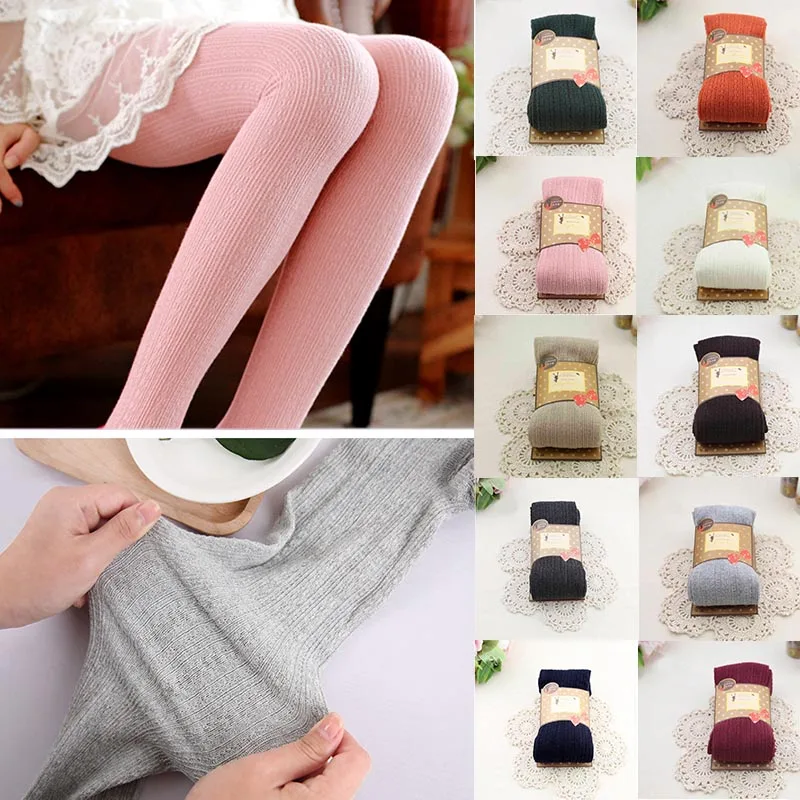 

2022 Winter Trend Knitting High elastic super thick Women's pantyhose fashion casual vertical cotton stripes tights free ship