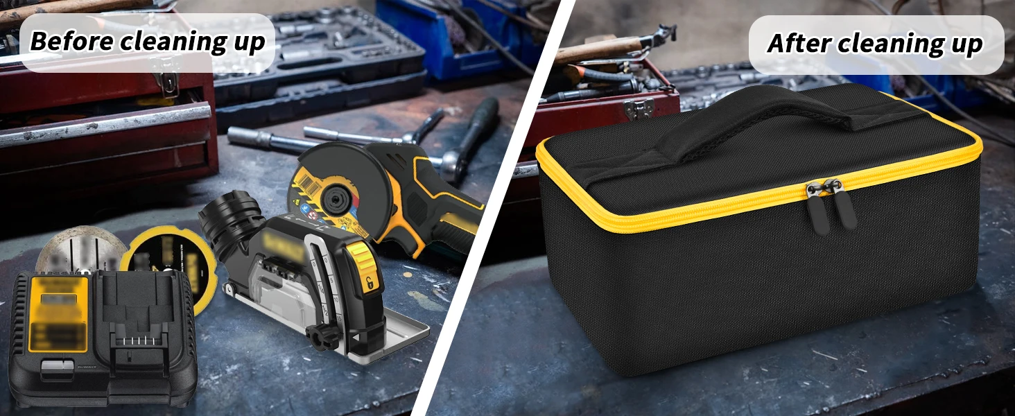 Bag Compatible with DEWALT 20V MAX Cut Off Tool 3 in 1 Brushless (DCS438B), Storage Case Carrying Holder Organizer (case only) Bag Compatible with DEWALT 20V MAX Cut Off Tool 3 in 1 Brushless (DCS438B), Storage Case Carrying Holder Organizer (case only)