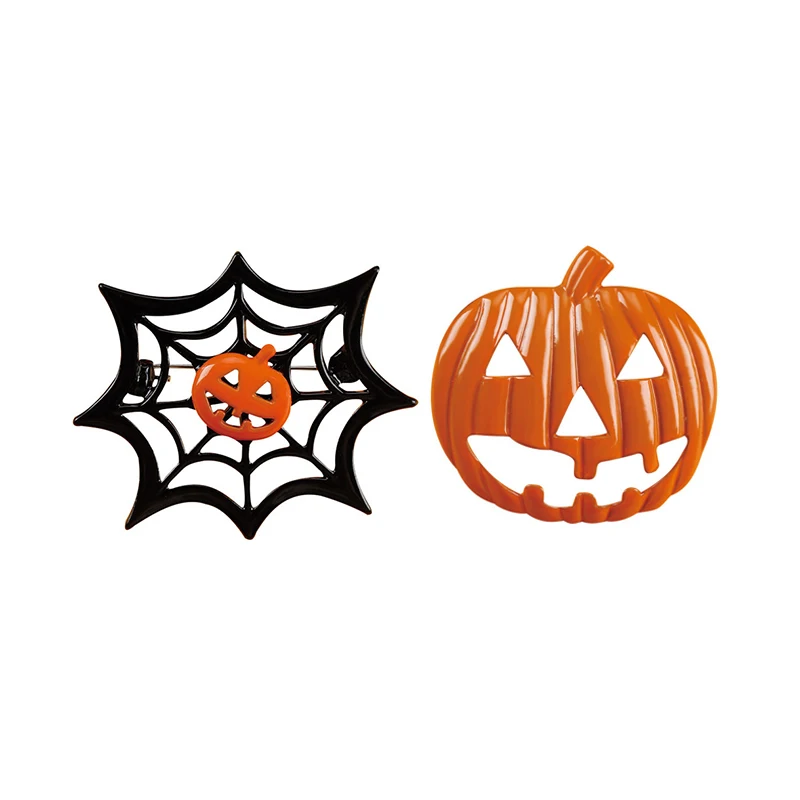 Halloween series Creative Pumpkin Brooch Black spider web Pumpkin badge Party clothing accessories pin wholesale gift to friends
Halloween series Creative Pumpkin Brooch Black spider web Pumpkin badge Party clothing accessories pin wholesale gift to friends