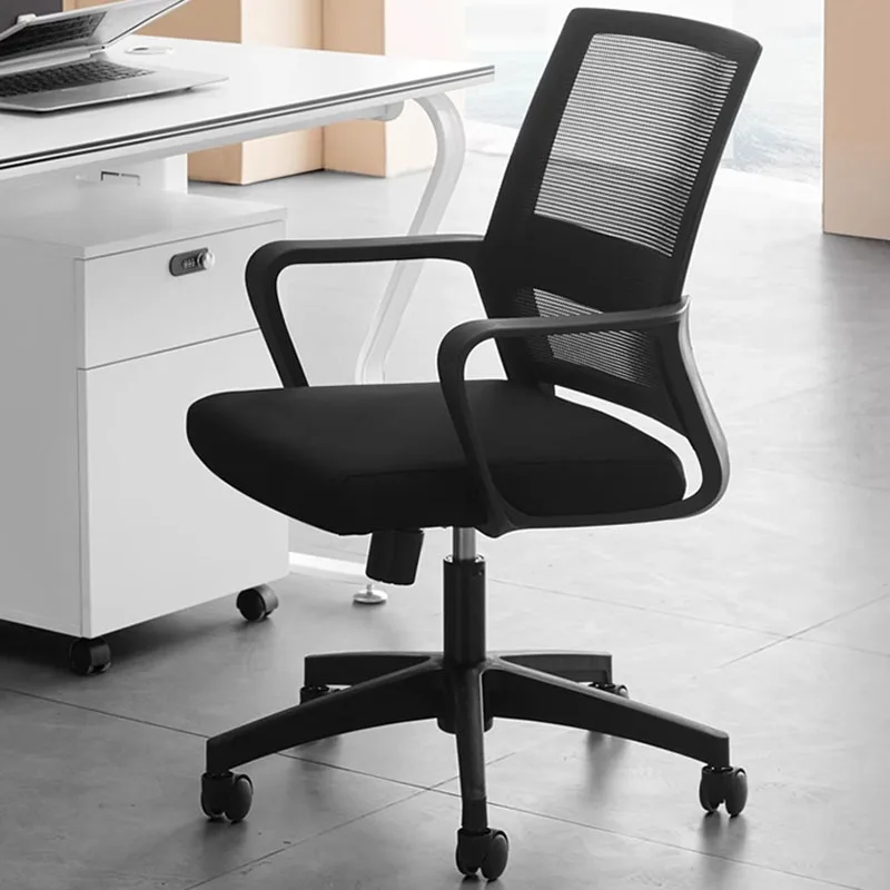 

Вращающийся офисный стул с подушкой, винтажный удобный эргономичный роскошный офисный стул с удлинительными колесами, офисная мебель