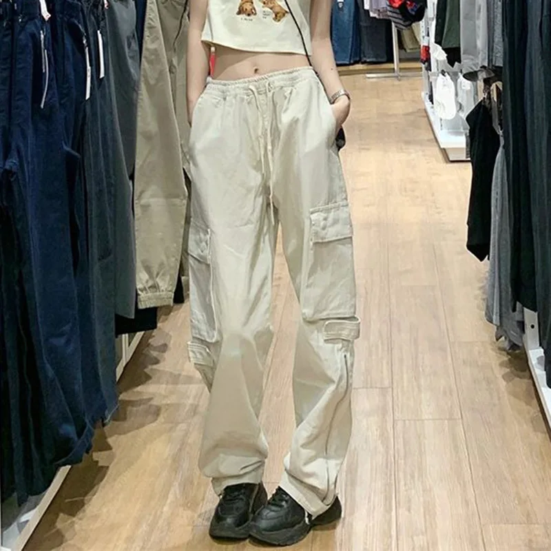 Rimocy Streetwear Pockets Cargo Pants Women 2023 Vinatge Y2K High Waist Baggy Trousers Woman Solid Loose Straight Pants Female
Rimocy Streetwear Pockets Cargo Pants Women 2023 Vinatge Y2K High Waist Baggy Trousers Woman Solid Loose Straight Pants Female