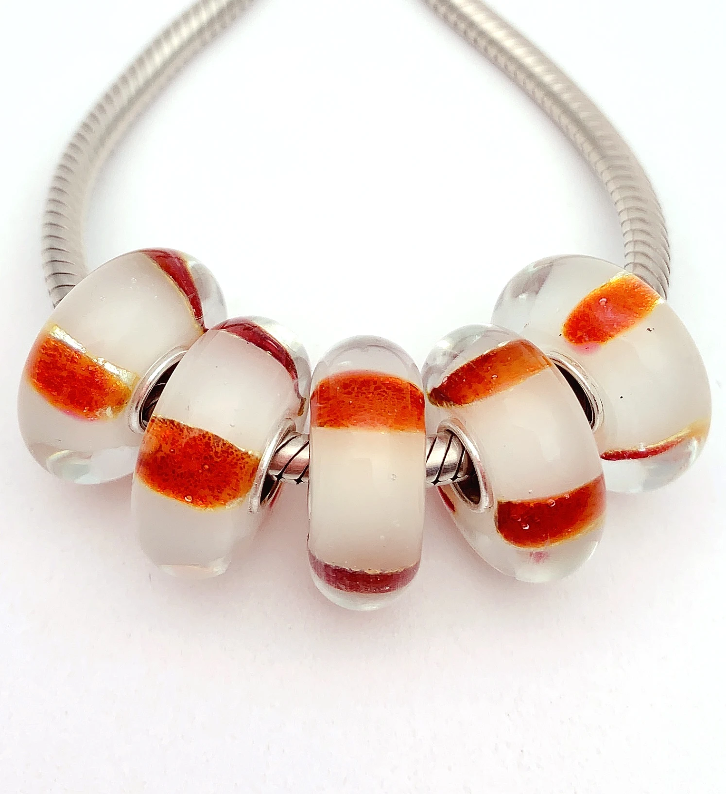 XHYG389 5X 100% Authenticity S925 Sterling Silver Beads Murano GlassBeads Fit European Charms Bracelet Diy Jewelry Lampwork
XHYG389 5X 100% Authenticity S925 Sterling Silver Beads Murano GlassBeads Fit European Charms Bracelet Diy Jewelry Lampwork