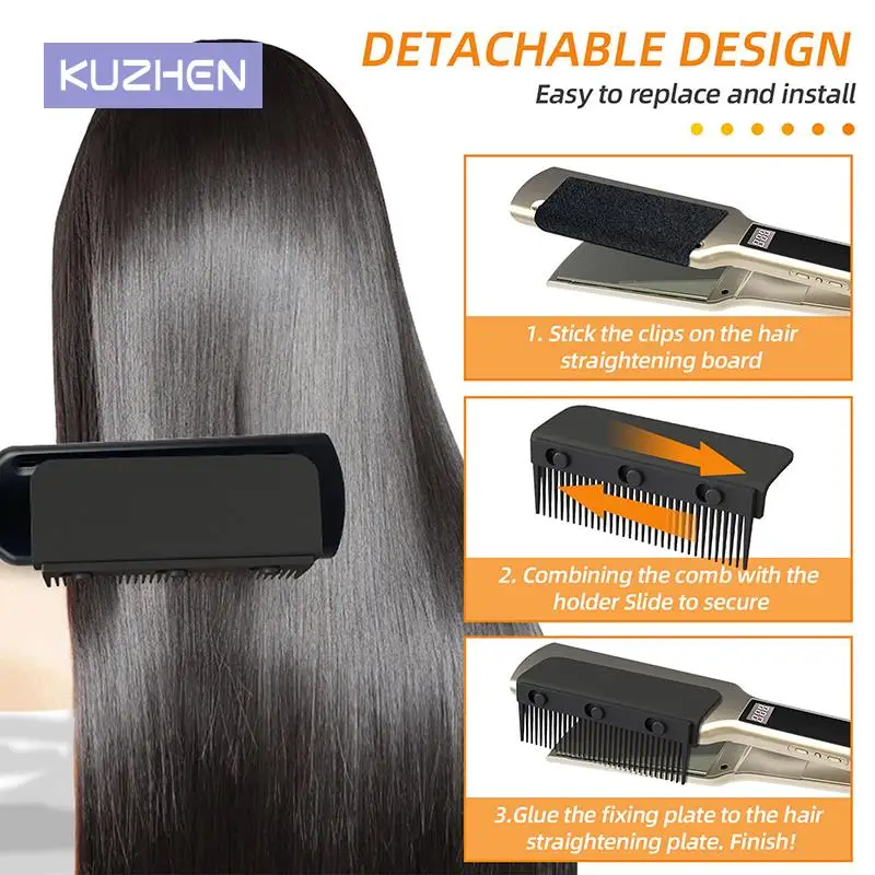 

V Type Washable Folding Hair Straightener Comb Hairdressing Brush Comb Flat Iron Hair Styling Clip Tool Barber Accessories Comb