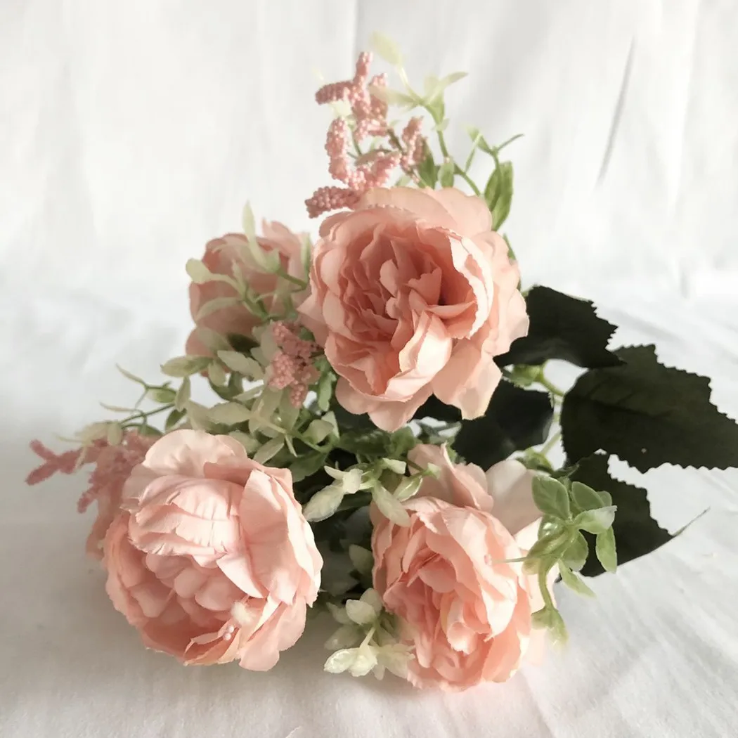 Fake Flower Bouquet 5 Heads Silk Peony Flowers for Wedding Home Party Decor Bright and Beautiful Bring Good Implication
Fake Flower Bouquet 5 Heads Silk Peony Flowers for Wedding Home Party Decor Bright and Beautiful Bring Good Implication