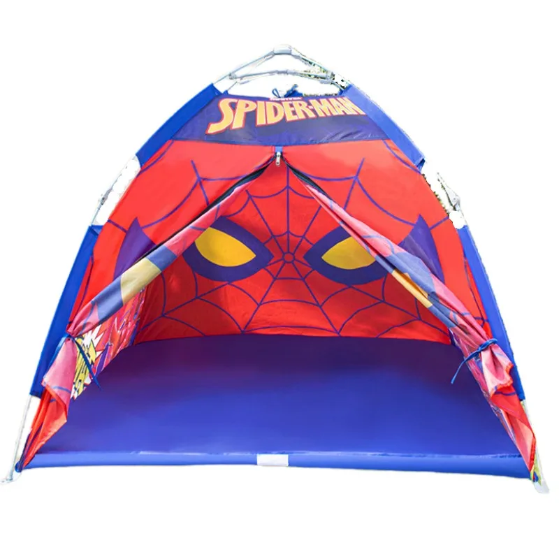 

New Spider-Man Frozen Princess Elsa Anime Peripherals Kawaii Indoor Camping Tent Creative Cartoon Automatic Tent Gift Wholesale