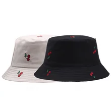 Women's Cherry Double-Sided Bucket Hats For Men Bob Summer Fruit Embroidery Panama Hip Hop Caps Sun Fishing Cotton Fisherman Hat
Women's Cherry Double-Sided Bucket Hats For Men Bob Summer Fruit Embroidery Panama Hip Hop Caps Sun Fishing Cotton Fisherman Hat
