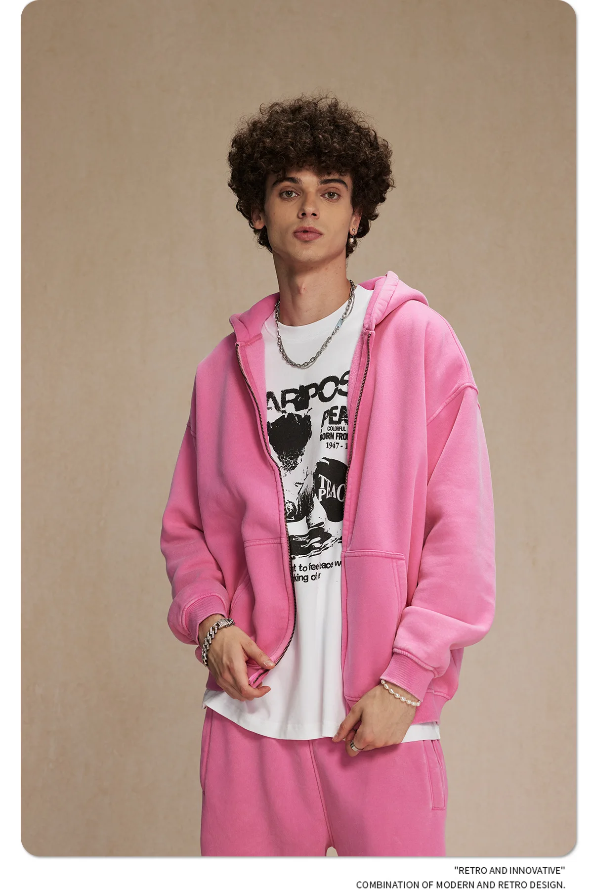 IEFB Men's Wear Wax Printing Vintage Male Hoodies Oversized Loose Zipper Water Washed Plush Sweatshirt Trendy New 9C9349 51 Sdab30ab1369b4991a2f5b19f377eaf01R