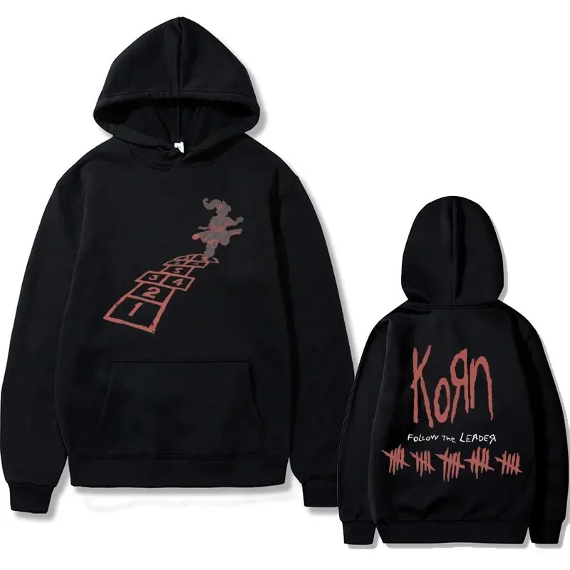 

Толстовка с рисунком рок-группы Korn Follow The Leader, мужская и женская модная повседневная толстовка, Мужская винтажная готическая одежда, толстовки большого размера
