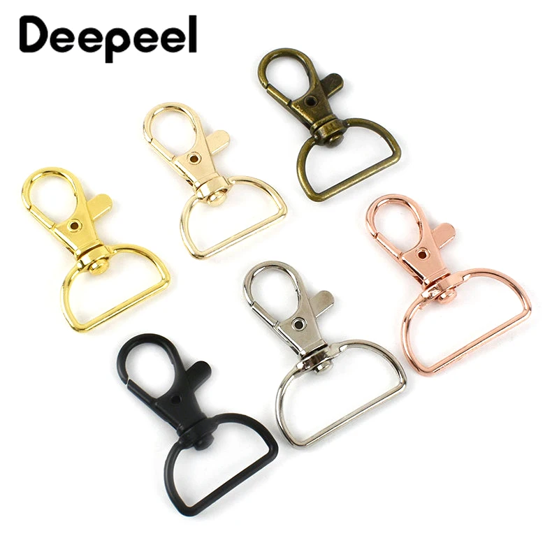 

20/50Pcs 20/25mm Metal Hook Clasp Trigger Clip Swivel Lobster Buckles Keyring Carabiner for Handbag Strap Belt DIY Accessories