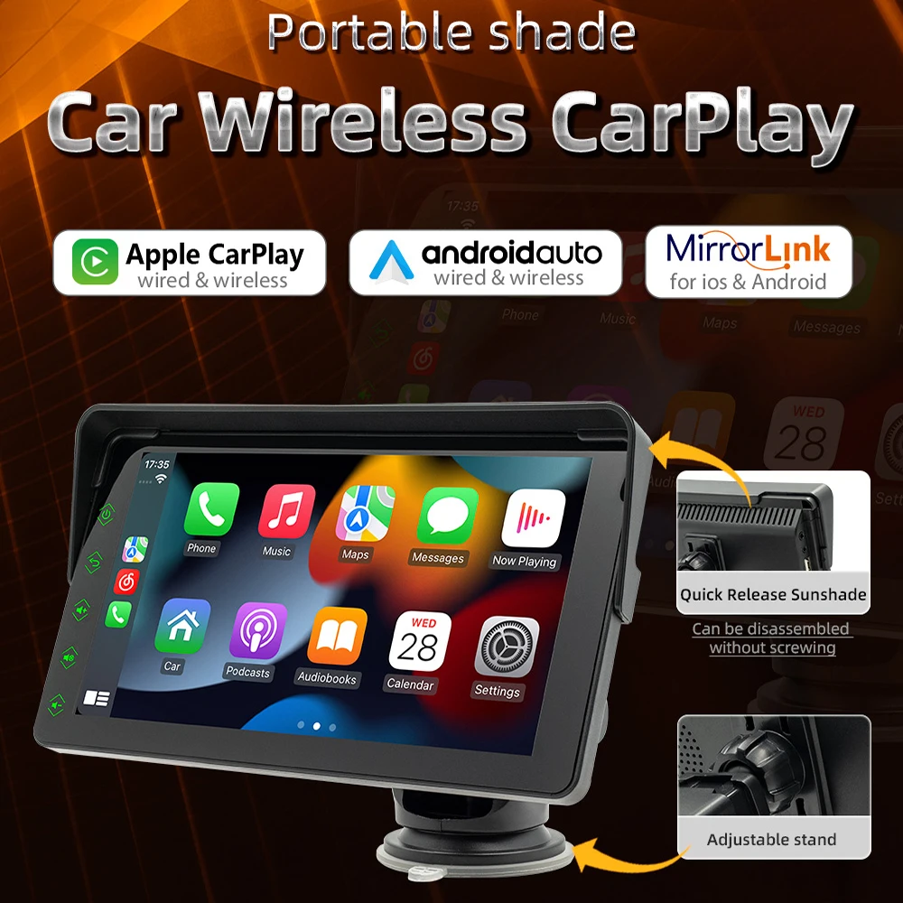 Universal Portable Wireless Apple CarPlay Android Auto 7inch Car Radio FM Multimedia Video PlayerTouch Screen For BMW VW KIA
Universal Portable Wireless Apple CarPlay Android Auto 7inch Car Radio FM Multimedia Video PlayerTouch Screen For BMW VW KIA