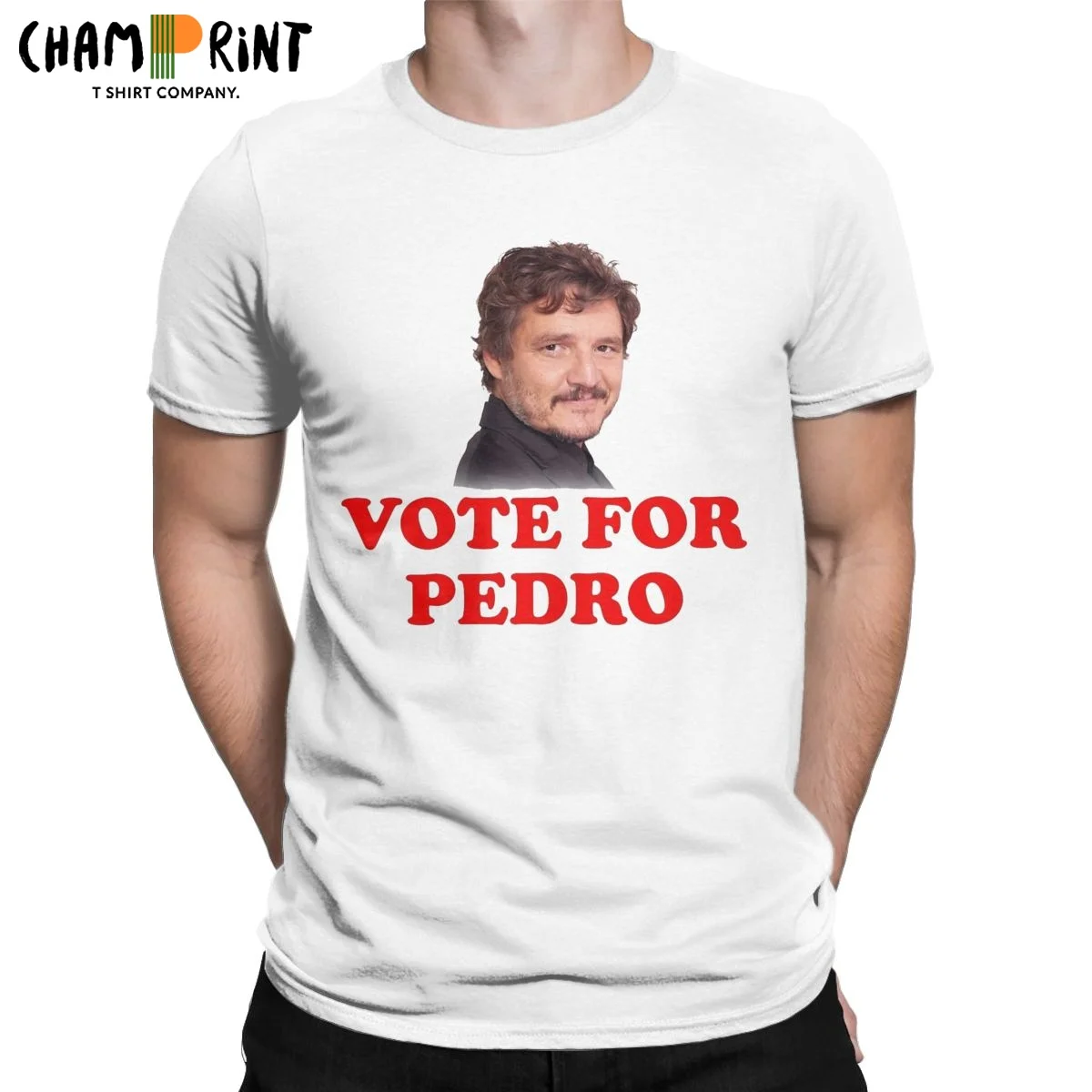 

Vote For Pedro Pascal Men T Shirts Funny Meme Vintage Tee Shirt Short Sleeve Crewneck T-Shirts 100% Cotton 4XL 5XL 6XL Clothing