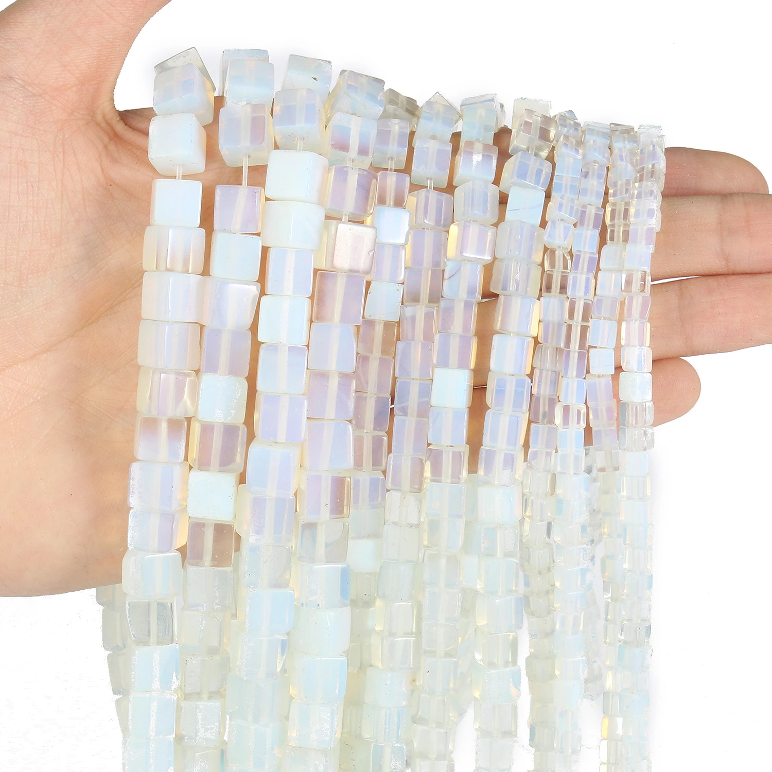 4 6 8mm Natural Stone White Opal Beads Square Shape Loose Spacer Beads for Jewelry Making Handmade DIY Bracelets Necklaces 15''
4 6 8mm Natural Stone White Opal Beads Square Shape Loose Spacer Beads for Jewelry Making Handmade DIY Bracelets Necklaces 15''