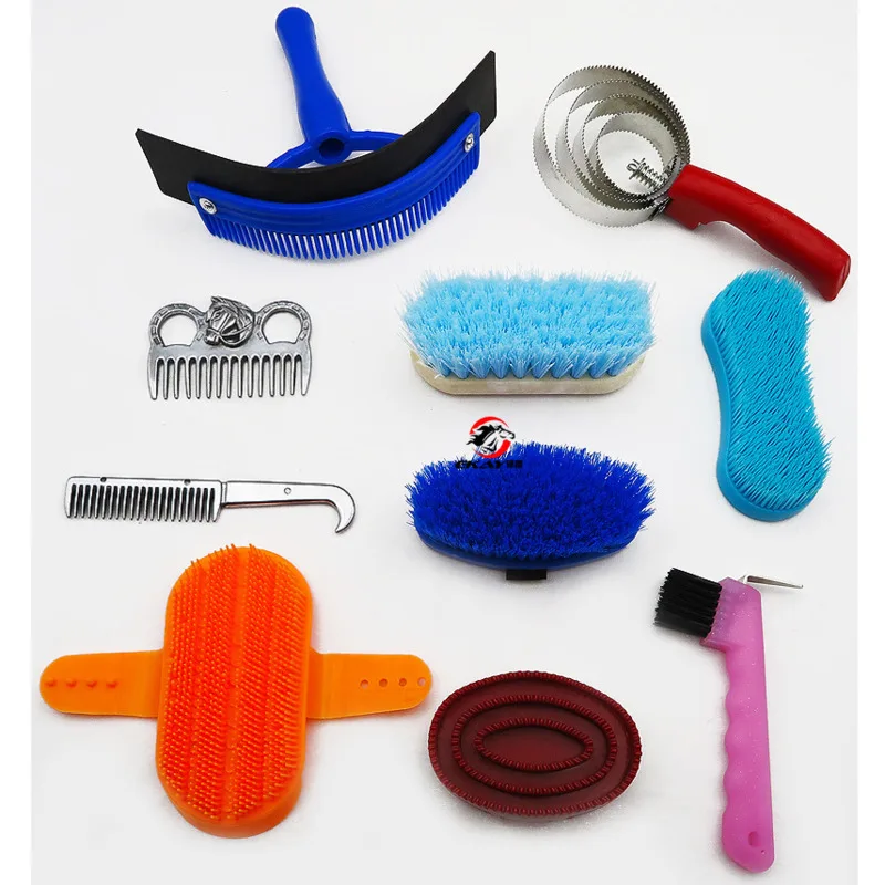 10pcs/set Horse Grooming Tool Set Bathing Cleaning Supplies Horse Hair Combs Massage Curry Brush Sweat Cleaning Kit Scrubber
10pcs/set Horse Grooming Tool Set Bathing Cleaning Supplies Horse Hair Combs Massage Curry Brush Sweat Cleaning Kit Scrubber