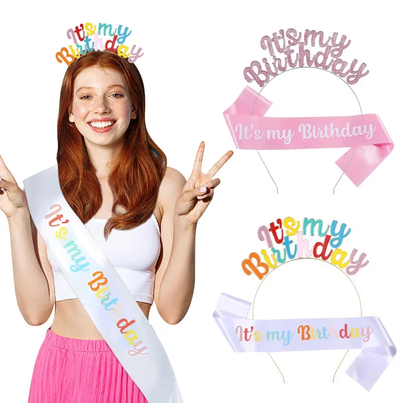 2pcs/Set Birthday Party Crown Sash IT'S MY BIRTHDAY Crown Etiquette Belt Decor Suit Girl Birthday Party Decoration Supplies 
2pcs/Set Birthday Party Crown Sash IT'S MY BIRTHDAY Crown Etiquette Belt Decor Suit Girl Birthday Party Decoration Supplies