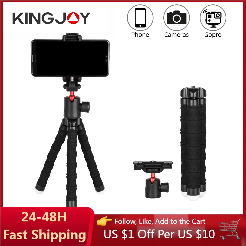 KINGJOY Desktop Tripod Lightweight Mini Phone Bracket Extendable Flexible Octopus Table Stand for Travel, Live, Makeup, Vlog
KINGJOY Desktop Tripod Lightweight Mini Phone Bracket Extendable Flexible Octopus Table Stand for Travel, Live, Makeup, Vlog