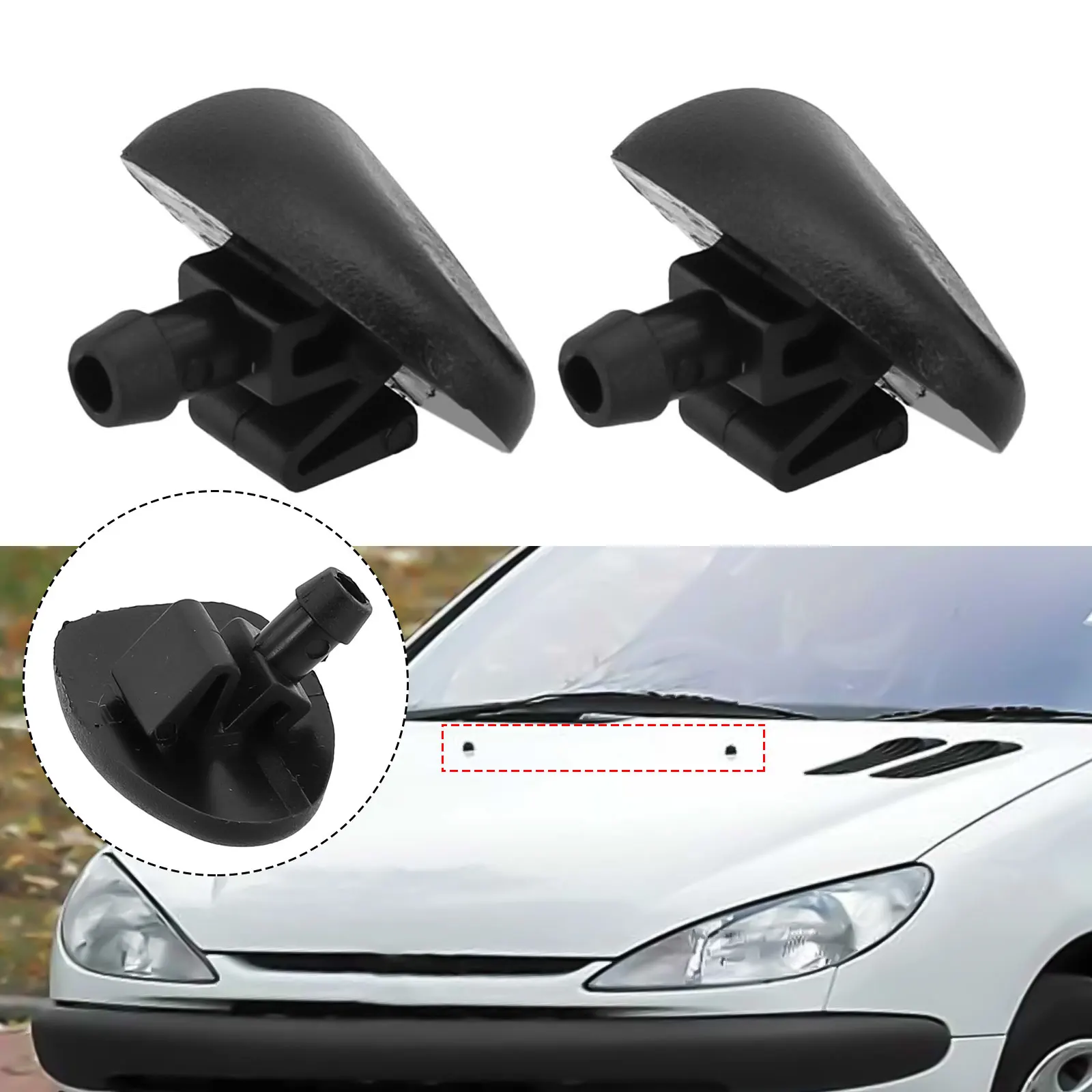 2X Car Front Windscreen Wiper Water Washer Jet Nozzles For 407 206 C2 C5 6438Z1 Black Auto Acesssories Tools
2X Car Front Windscreen Wiper Water Washer Jet Nozzles For 407 206 C2 C5 6438Z1 Black Auto Acesssories Tools