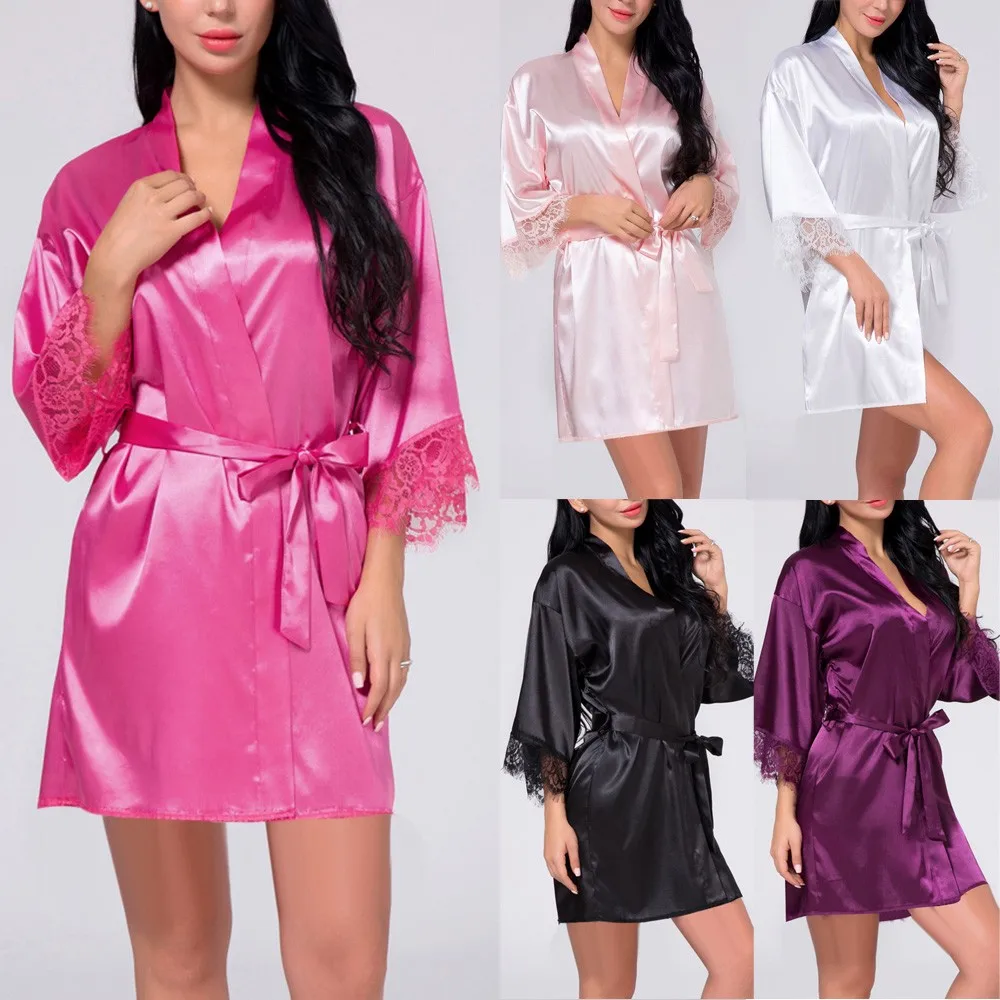 Women Pajama Sets Lace Nightdress Sexy Solid Color Sleepwear Lingerie Satin Robes Nightwear Пижама Женская
Women Pajama Sets Lace Nightdress Sexy Solid Color Sleepwear Lingerie Satin Robes Nightwear Пижама Женская