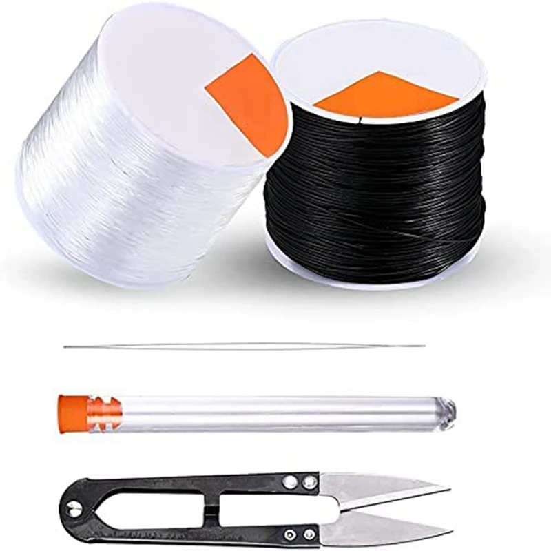 Elastic Beads Cord Stretchy Strings - Round Clear Stretch String Kit Black Beading Cords For Craft Jewelry Making
Elastic Beads Cord Stretchy Strings - Round Clear Stretch String Kit Black Beading Cords For Craft Jewelry Making