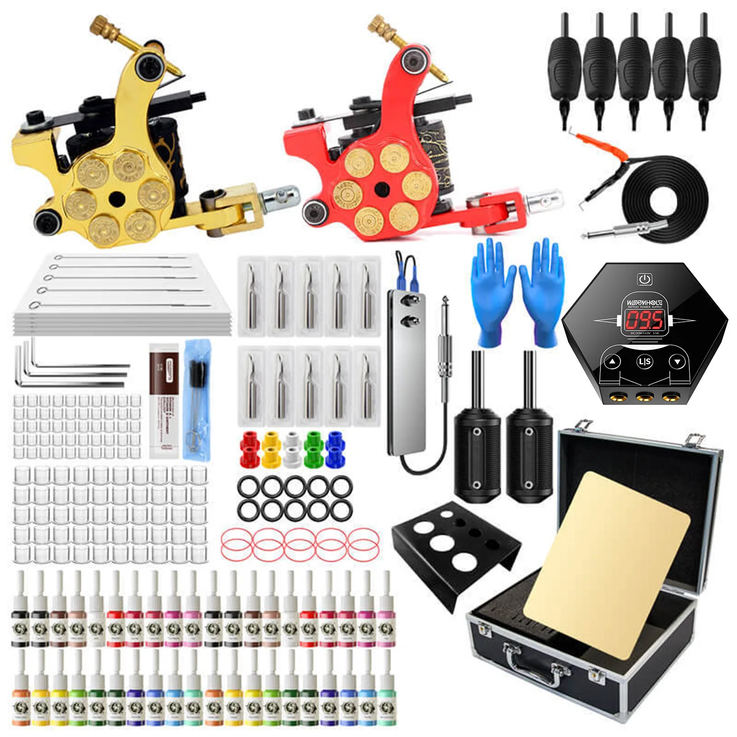 Professional tattoo machine set 40 color tattoo ink 50 tattoo needles full set of double machine tattoo set
Professional tattoo machine set 40 color tattoo ink 50 tattoo needles full set of double machine tattoo set