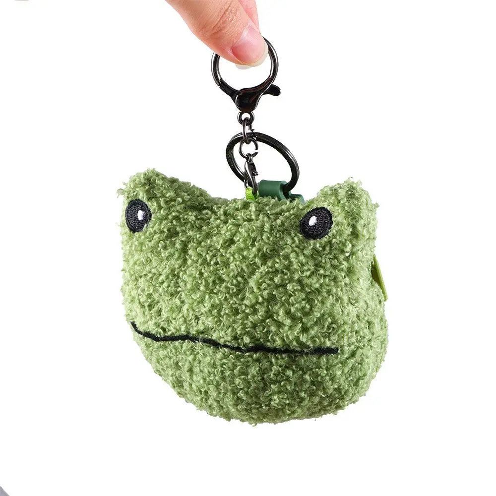 

Couple Gift Lanyard pendant Earphone Storage bag Portable Mini Wallet Frog Plush Coin Bag Zipper Coin Purses Keychain