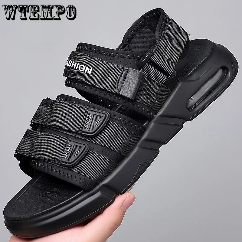 Мужские летние спортивные пляжные сандалии WTEMPO, Корейская версия, трендовые шлепанцы с воздушной подушкой для студентов
Мужские летние спортивные пляжные сандалии WTEMPO, Корейская версия, трендовые шлепанцы с воздушной подушкой для студентов