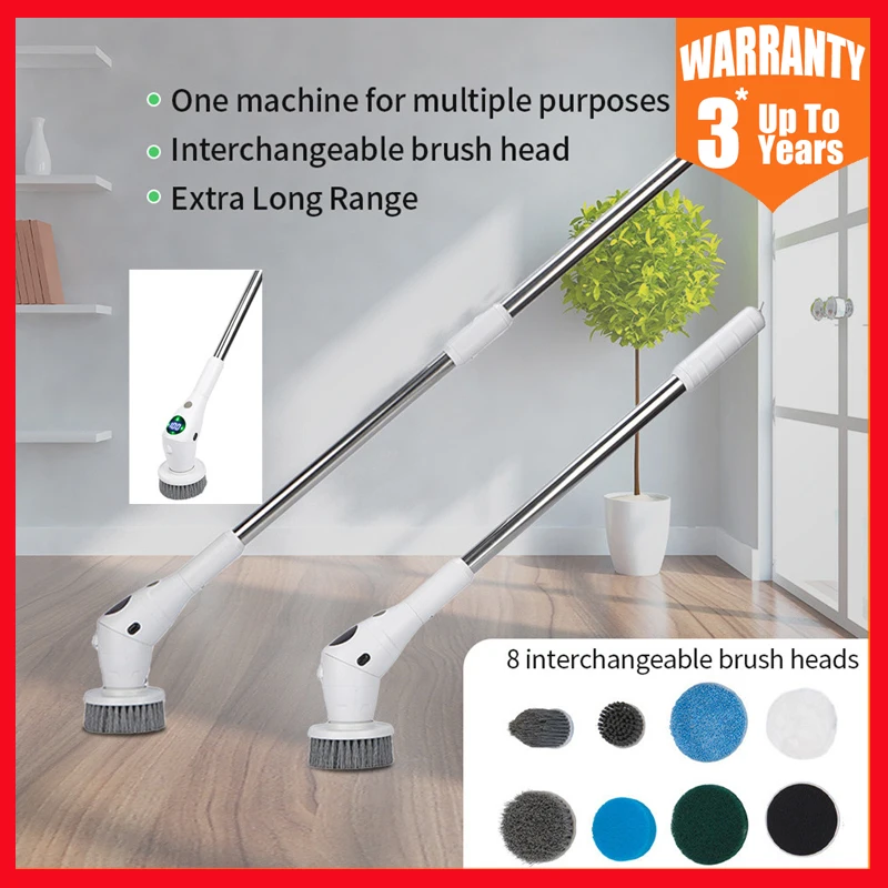 8 in 1 Electric Cleaning Brush Set Rotatable Household Bathroom Kitchen Brush Cleaning with LED Night Light Household Tools
8 in 1 Electric Cleaning Brush Set Rotatable Household Bathroom Kitchen Brush Cleaning with LED Night Light Household Tools